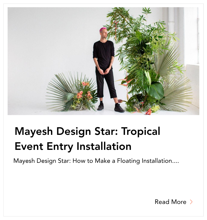 blog tile - Mayesh Design Star Tropical Event Entry Installation